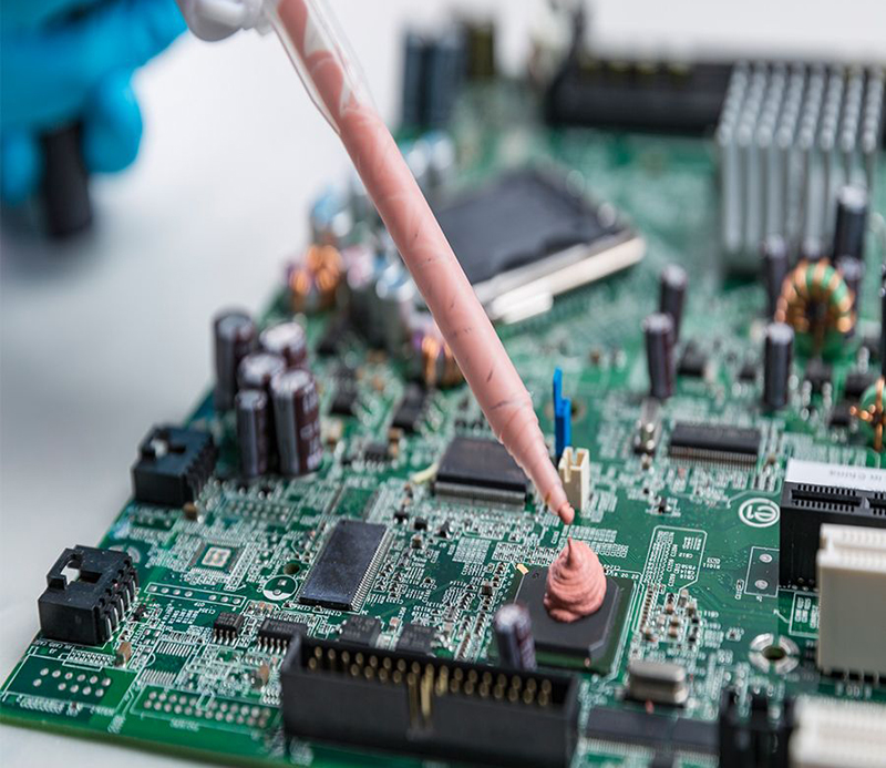 Two-component thermal conductive gels