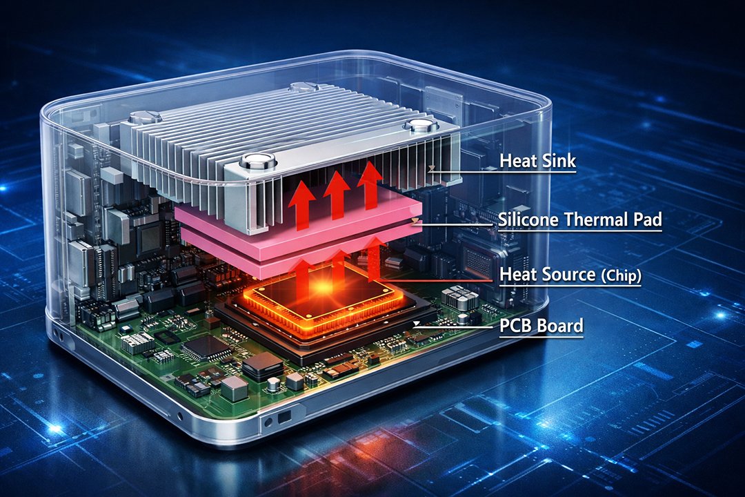Schematic diagram of heat dissipation structure of electronic device