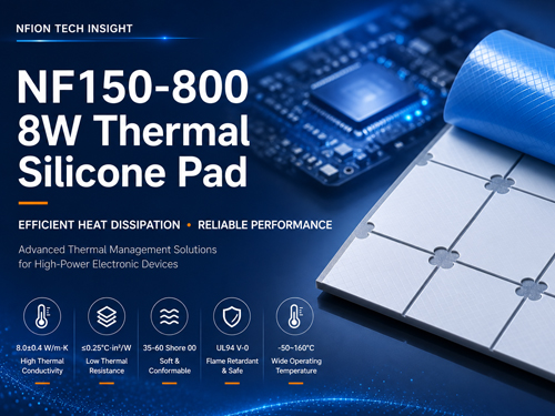 Thermal Management for High-Power Electronics: How NF150-800 8W Thermal Pad Enables Efficient Heat Dissipation and Long-Term Reliability