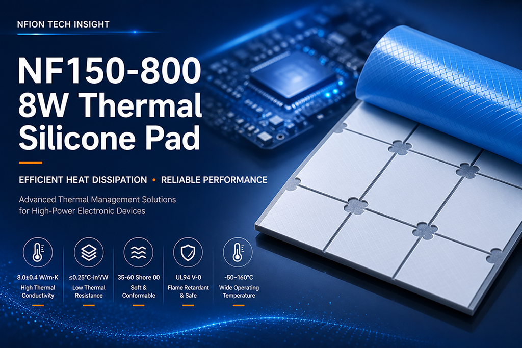 Thermal Management for High-Power Electronics  How NF150-800 8W Thermal Pad Delivers Efficient Heat Dissipation and Reliability