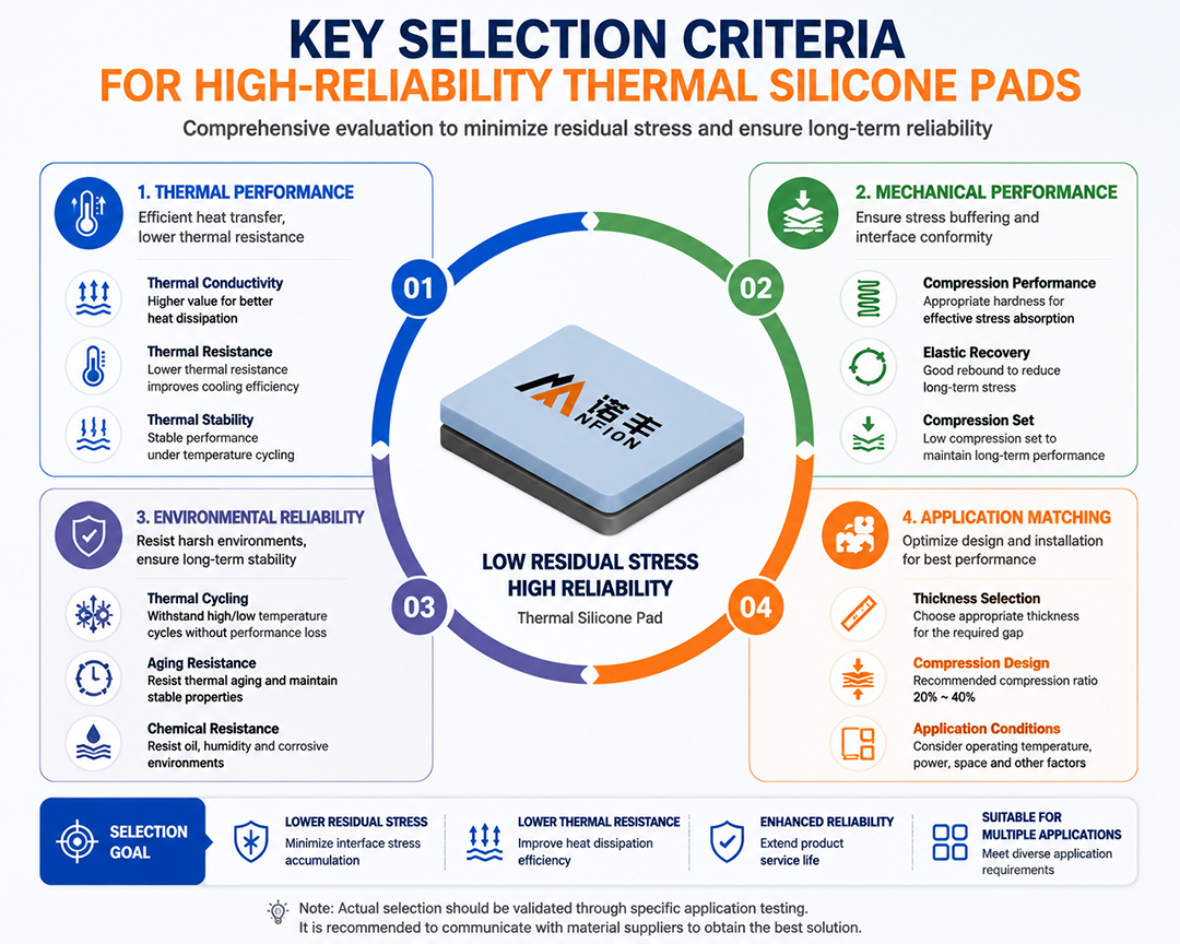 Key Selection Criteria for High-Reliability Thermal Silicone Pads
